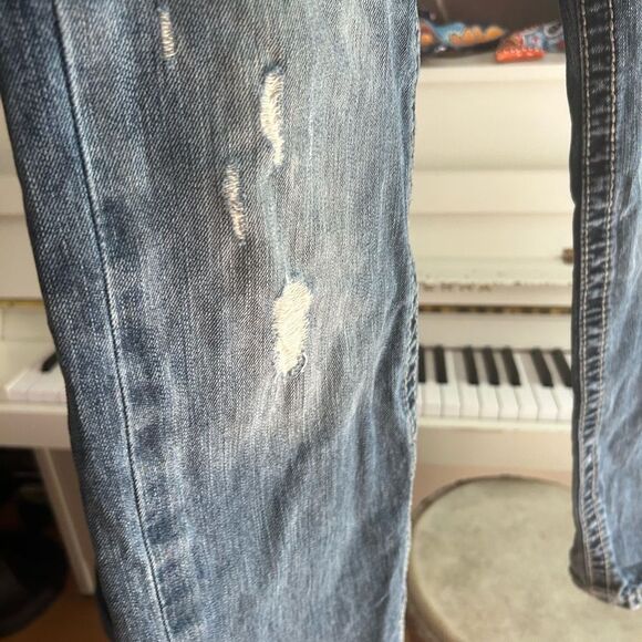 Y2K Express Men's Relaxed Jeans - Distressed Blue 30 x 30 - Picture 11 of 16